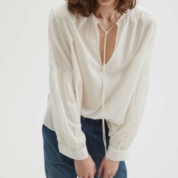 Nili Lotan Anla Blouse style -Vintage White - Picture 2 of 10